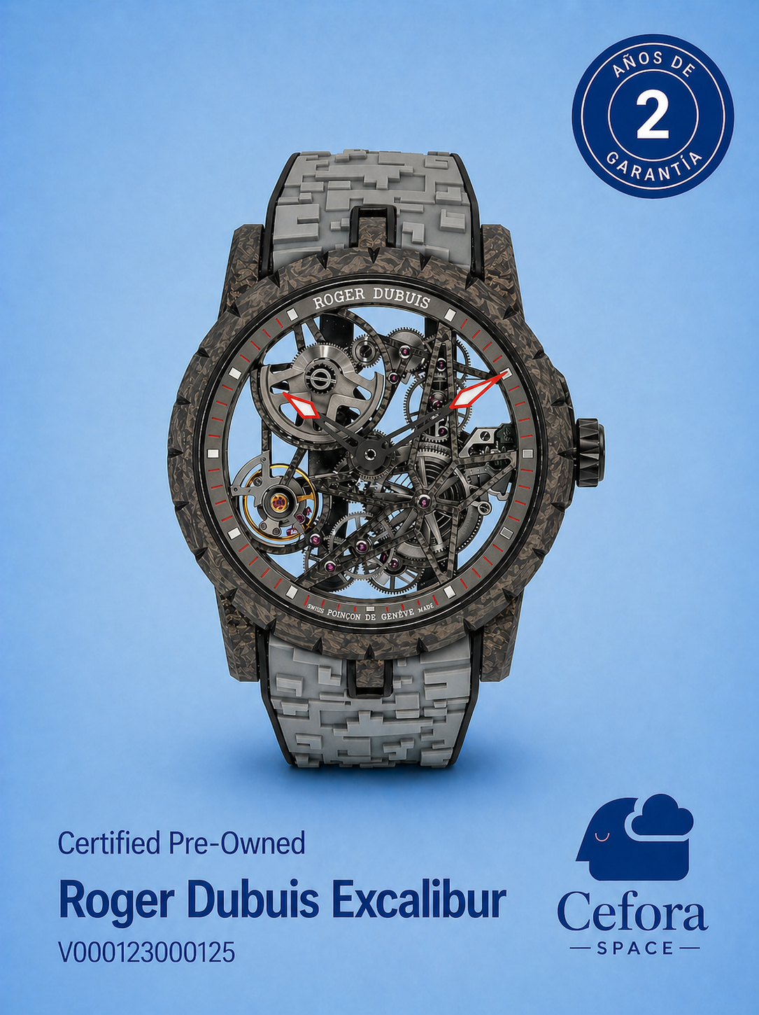 Roger Dubuis Pre-Owned Roger Dubuis Excalibur Carbon 42