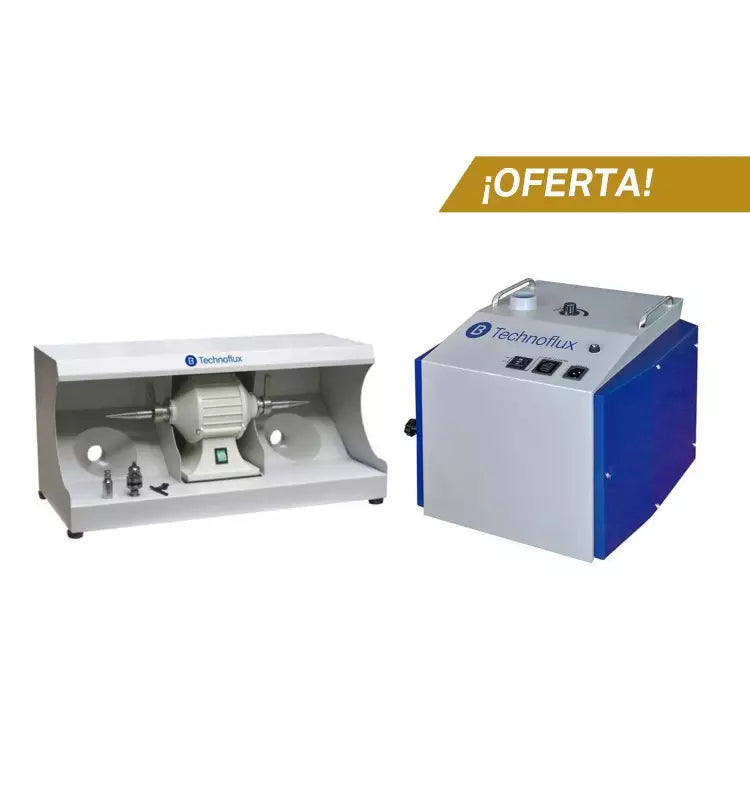 KIT PULIDORA TECHNOFLUX CON CABINA + ASPIRACION PORTATIL TECHNOFLUX