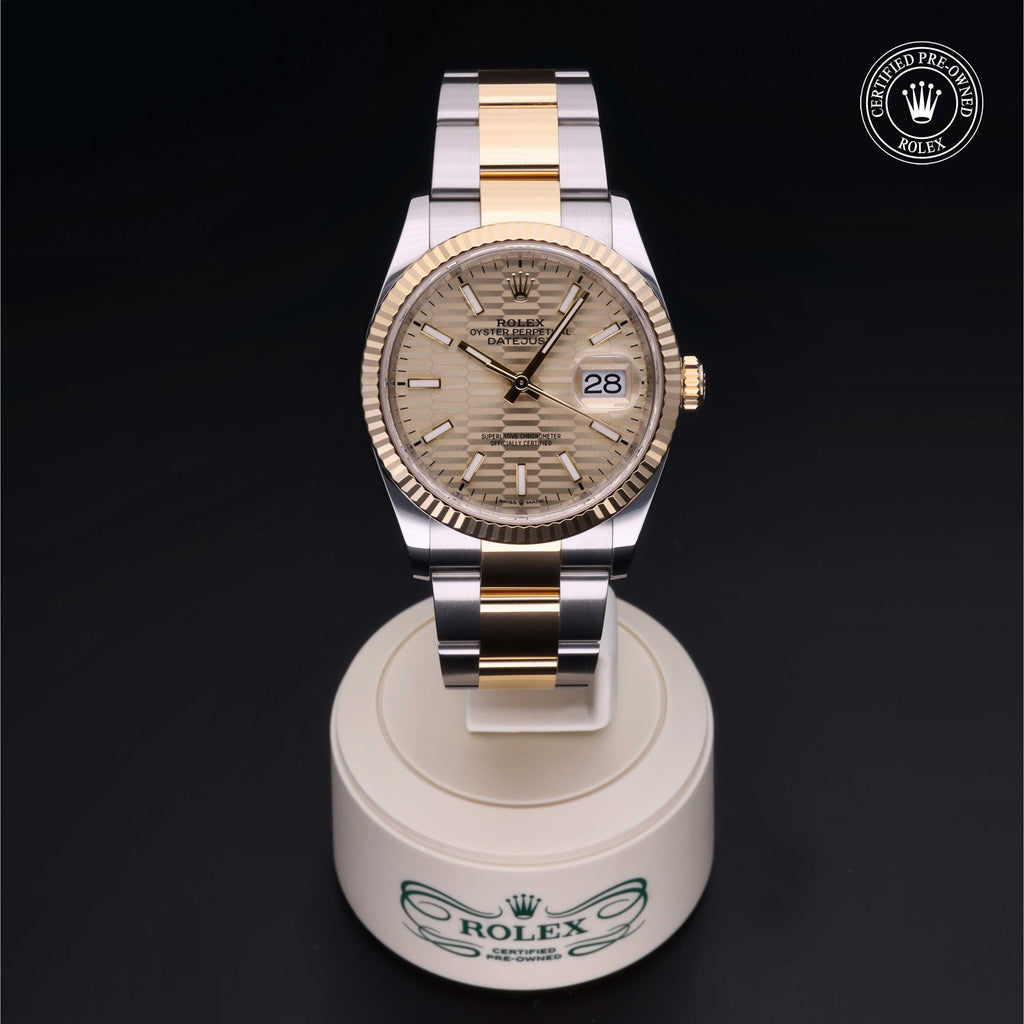 Rolex Certified Pre-owned Datejust 36 2021, 36 mm, Rolesor amarillo V002200606