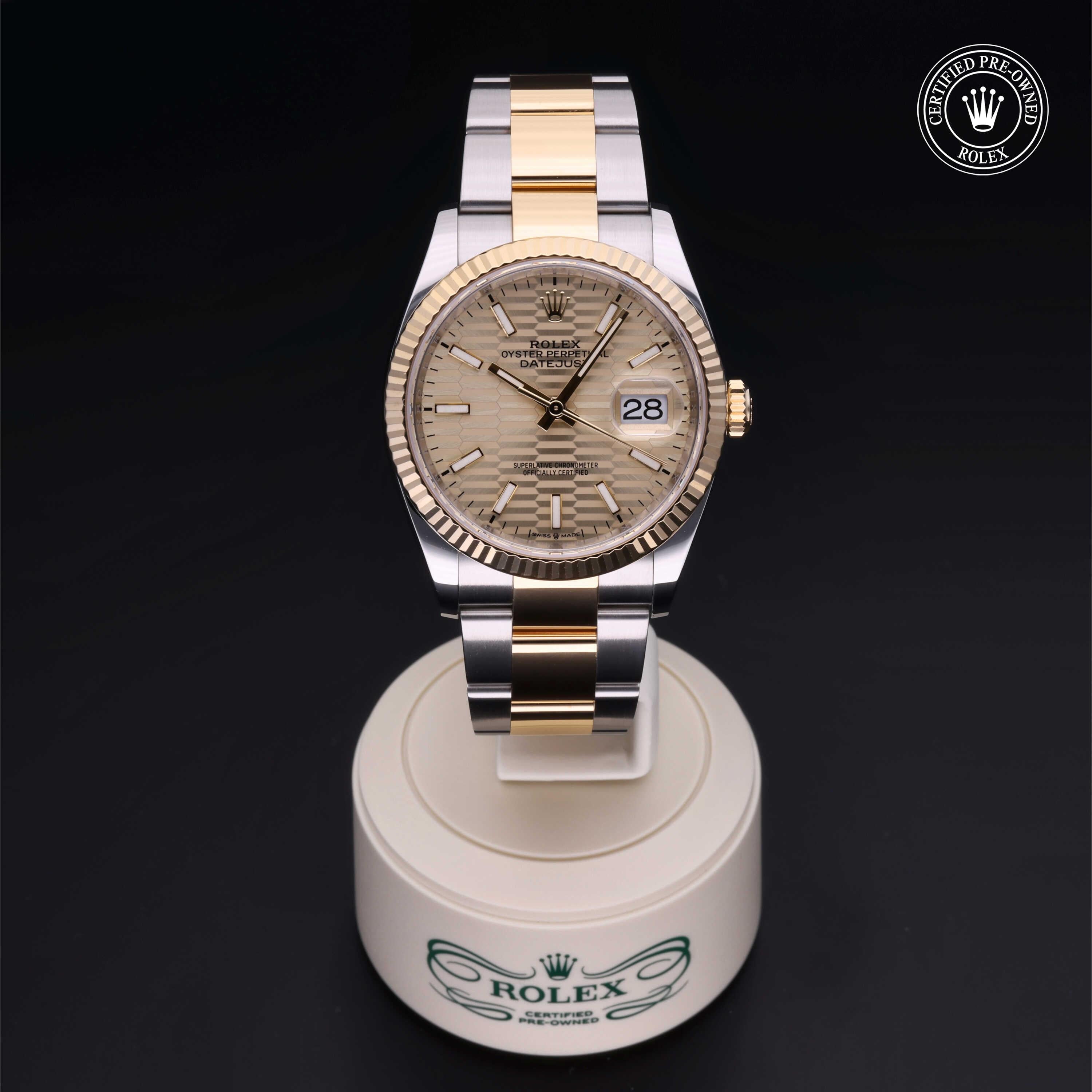 Rolex Certified Pre-owned Datejust 36 2021, 36 mm, Rolesor amarillo V002200606