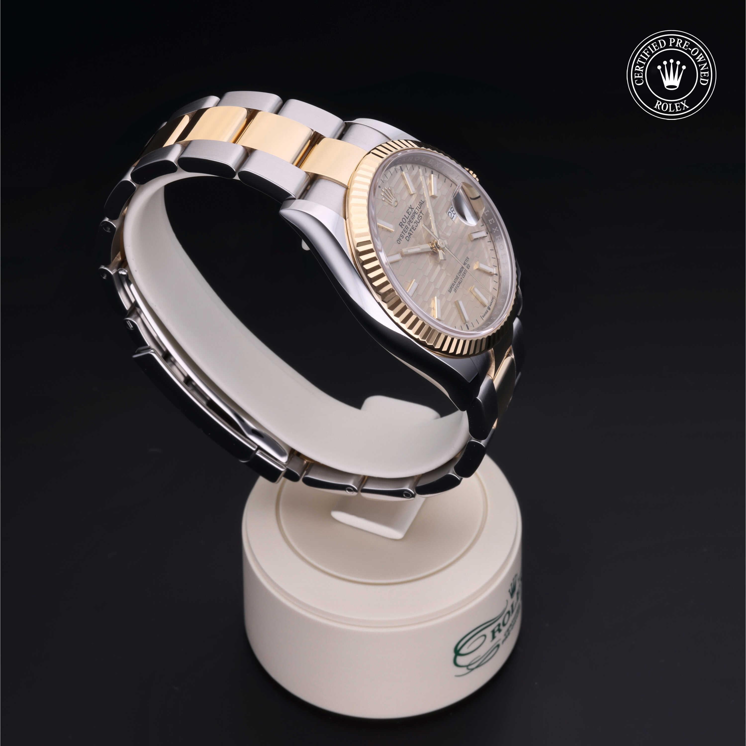 Rolex Certified Pre-owned Datejust 36 2021, 36 mm, Rolesor amarillo V002200606