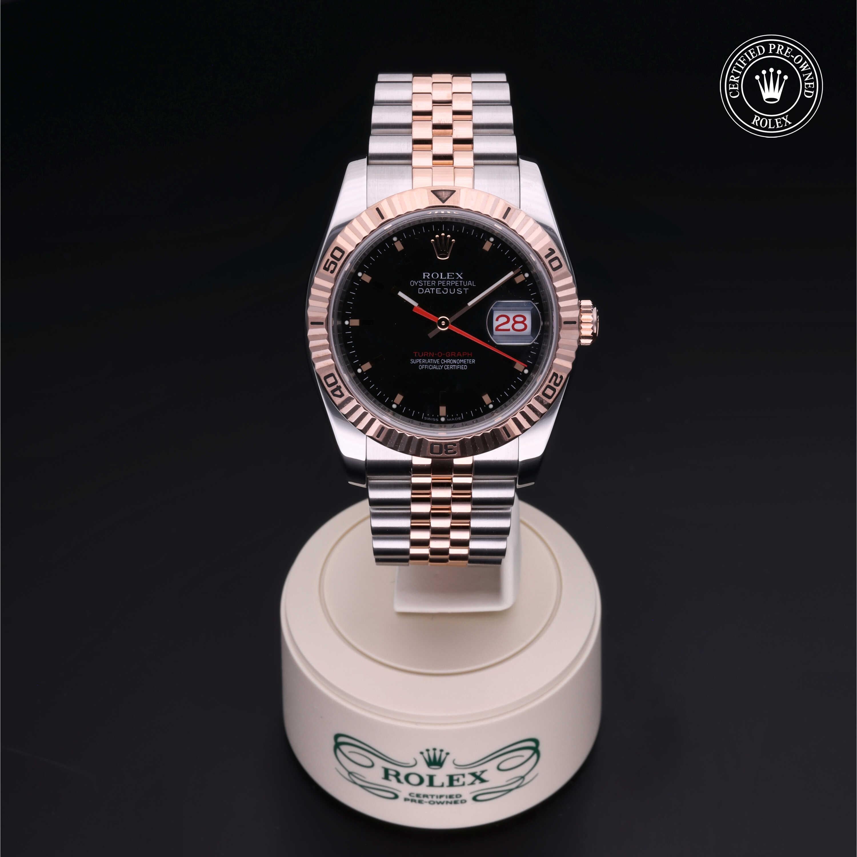 Rolex Certified Pre-owned Datejust Turn-O-Graph 2007, 36 mm, Rolesor rosa V002200671